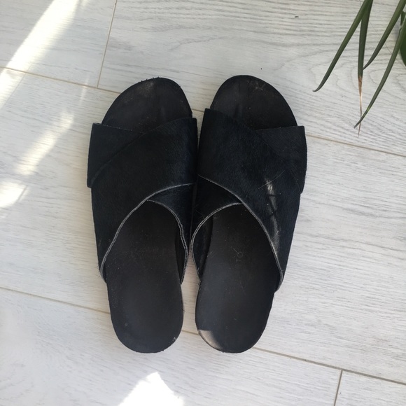 Franco Sarto Horsehair Slides - Picture 1 of 5